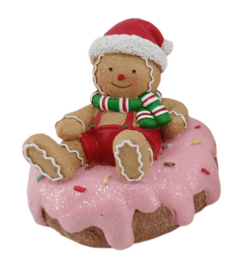 Gingerbread Boy on Iced Donut
