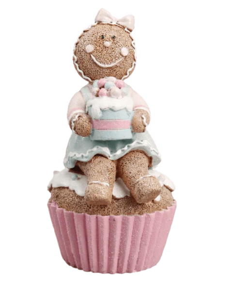 Gingerbread Girl on Cupcake