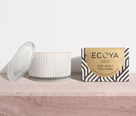 ECOYA White Musk & Warm Vanilla Grand Candle
