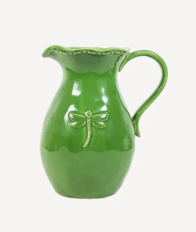 Dragonfly Stoneware Jug Green - Small