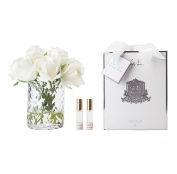Cote Noire - Herringbone White Rose Buds