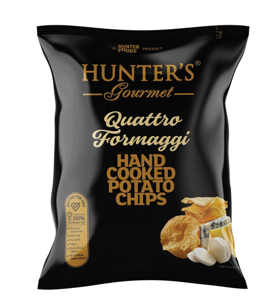 Hunters Gourmet Potato Chips -Quattro Formaggi 125g