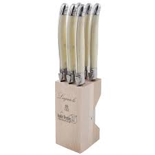 Laguiole Andre Verdier Steak Knife Block