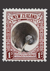 Box Frame Print-Kiwi Stamp