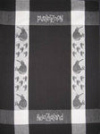 Tea Towel - Kiwi Black/White