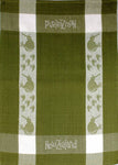 Tea Towel - Kiwi Green/White
