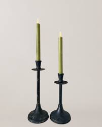 STELLAR HAUS Black Metal Candlestick