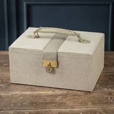 STACKERS Classic Jewellery Box Luxury Oatmeal & Linen