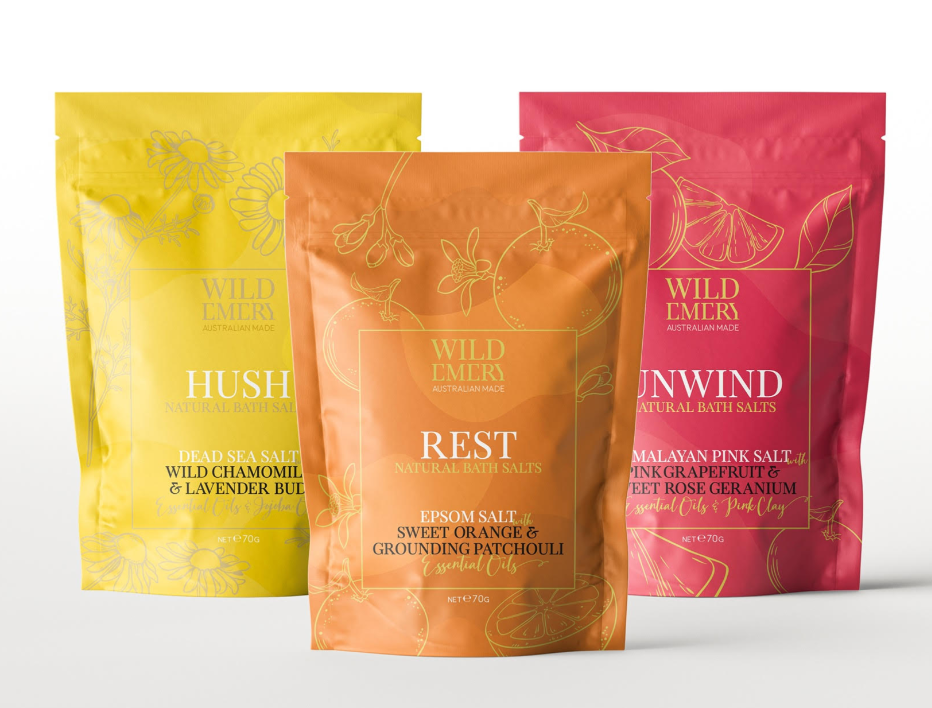 WILD EMERY - Peaceful Bath Salts 3 Pack