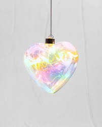 STELLAR Hanging Glass Pearl Tint Heart