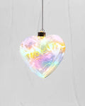 STELLAR Hanging Glass Pearl Tint Heart