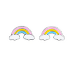 Silver Linings Enamel Studs - RAINBOW
