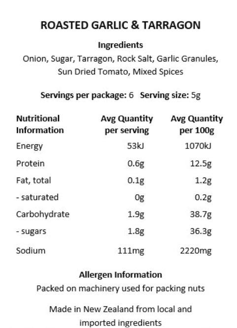 Roasted Garlic & Tarragon Gourmet Dip Mix