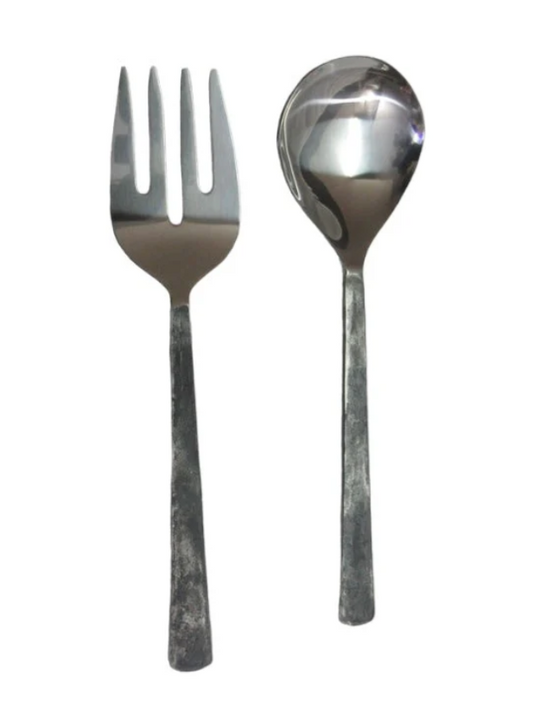 Old Forged Salad Servers