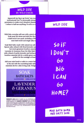 WILD SIDE Mini Bath Bomb & Salty Soak (Funny)