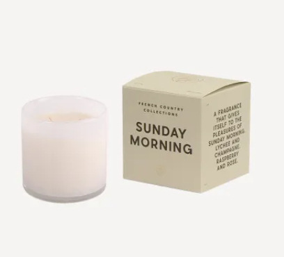 French Country - Sunday Morning Glass Candle