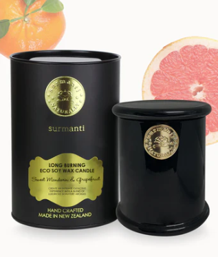 Surmanti Soy Wax Candle Sweet Mandarin & Grapefruit