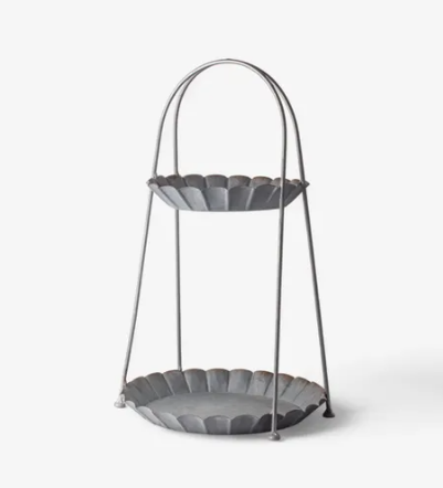 Fluted 2 Tier Sweets Tray