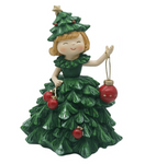 Christmas Tree Girl with Bauble