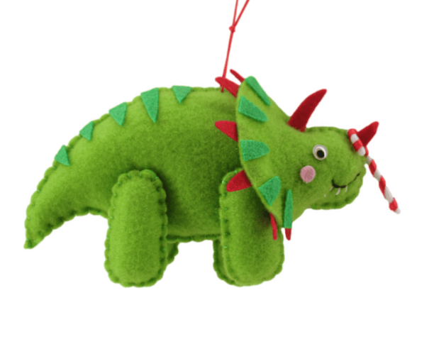 Triceratops with Candy Cane