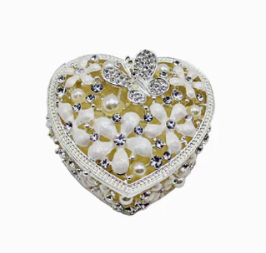 Heart Trinket Box with Butterfly
