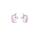 Silver Linings Enamel Studs - UNICORN