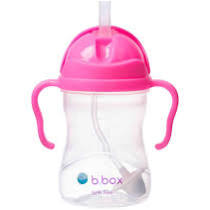 b.box Sippy Cup with Innovative Weighted Straw, Apple (Matte Lid)