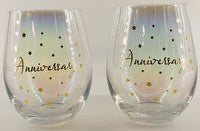 ANNIVERSARY GLASSES - Stemless Wine