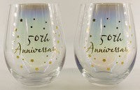 ANNIVERSARY GLASSES - Stemless Wine