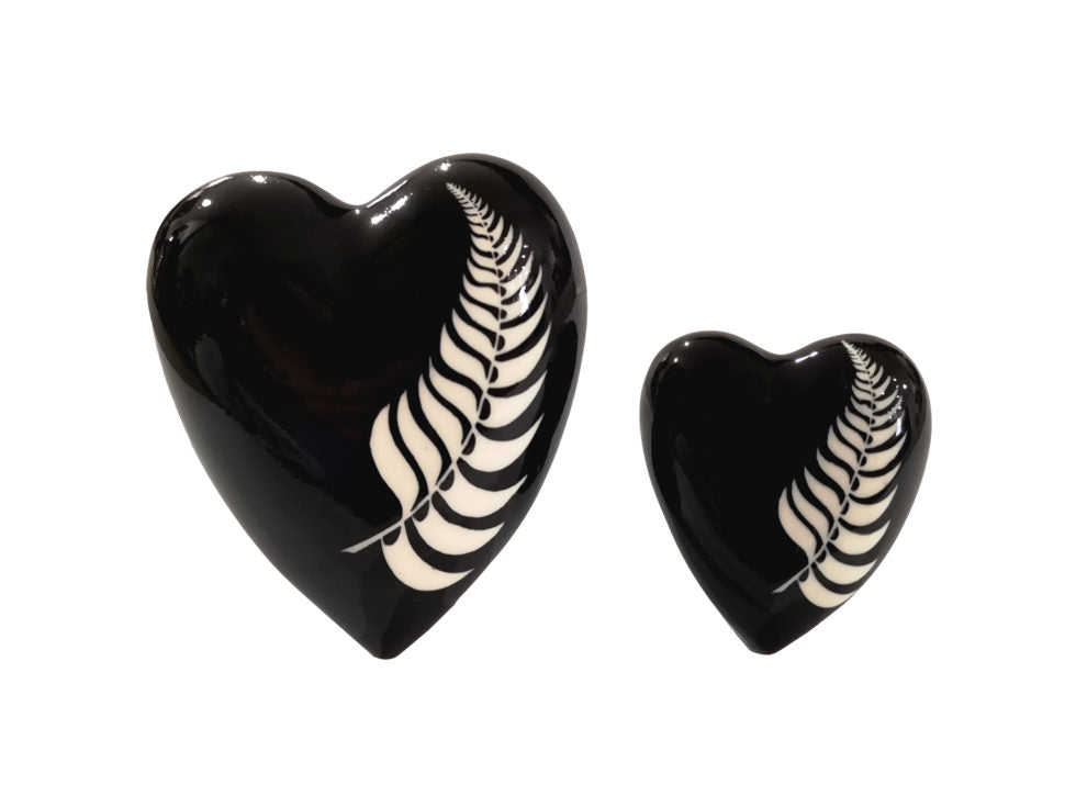 NZ CERAMIC ARATAKI FERN HEART