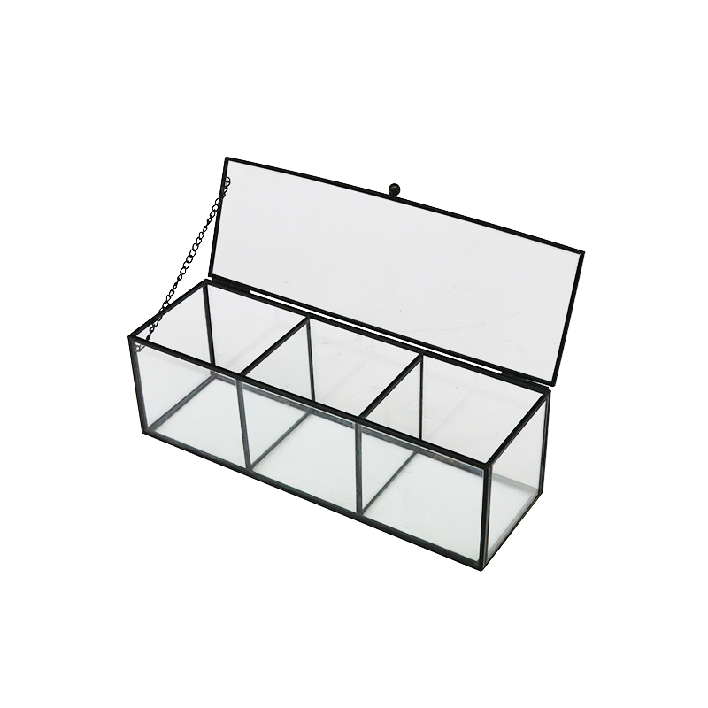 Glass Hinged Box 25/8/8