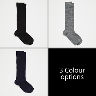 Lamington Merino Knee High Socks-Grey