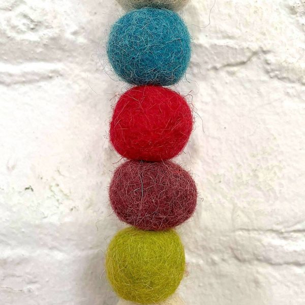 String Of Autumn Felt Balls