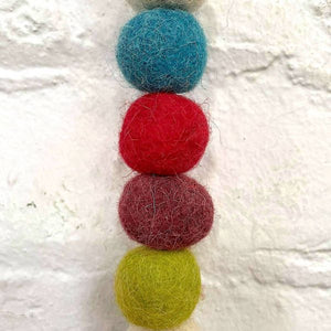 String Of Autumn Felt Balls