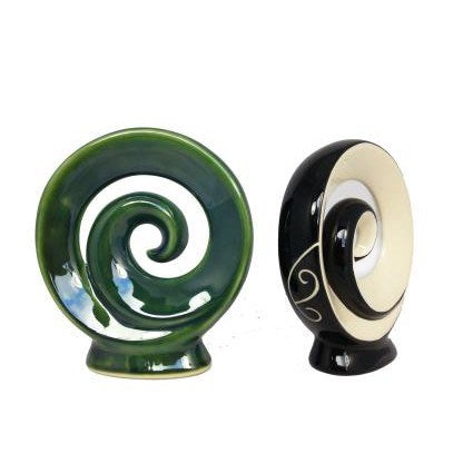 NZ CERAMIC ARATAKI SPIRAL KORU - GREEN