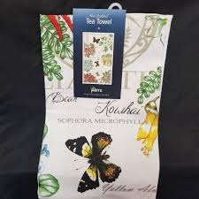 PARRS Tea Towel-Flowers & Butterflies