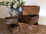 Wooden Box with Rope Handles