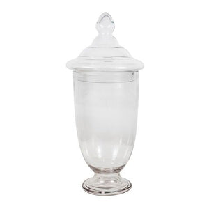 Glass Urn with Lid Tall