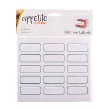 APPETITO Kitchen Labels Blank 45 Pack