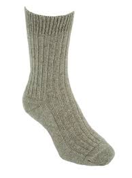 Lothlorian Possum Merino Rib Socks Natural